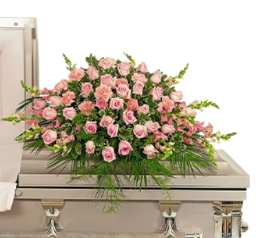 Casket spray memorial flowers