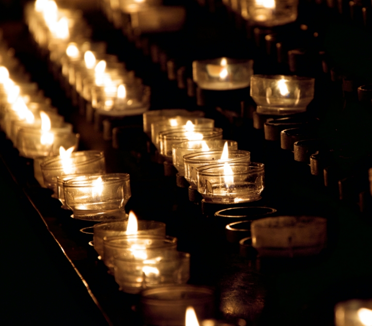 Candles can be provided in the custom package for burials in Alberta